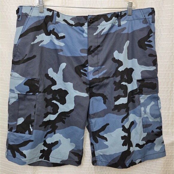 NWOT ROTHCO Military BDU Cargo Shorts Camo Blue 10.5 inseam Men's XXL Reg 43-47" - Picture 9 of 13
